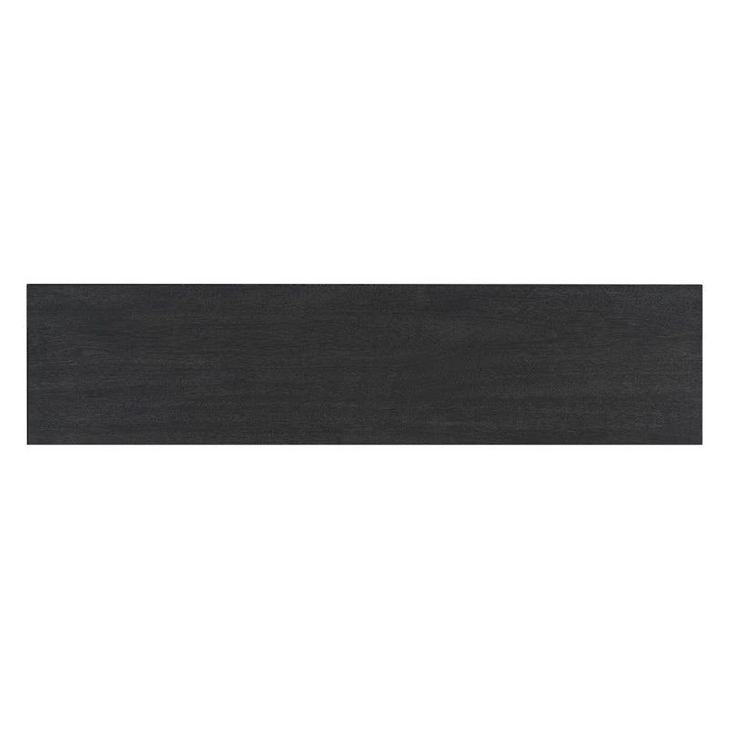Elegant Console Table with Natural Wood Veneer and V-Base Design
