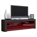 Modern 16-Color LED TV Stand with High Gloss Finish and Storage