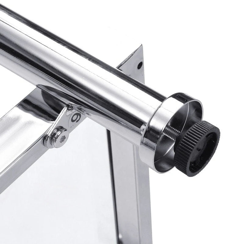 Two-Tier Tempered Glass Console Table with Acrylic Legs Chrome Gold Finish