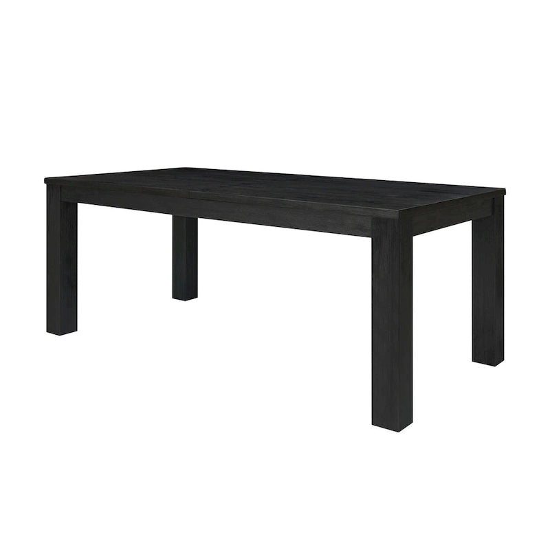 Solid Acacia Wood Extendable Butterfly Dining Table Brushed Smoke Farmhouse Style