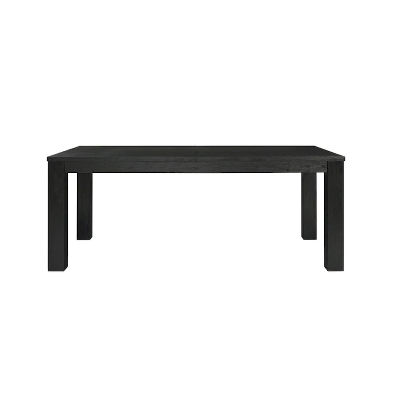 Solid Acacia Wood Extendable Butterfly Dining Table Brushed Smoke Farmhouse Style