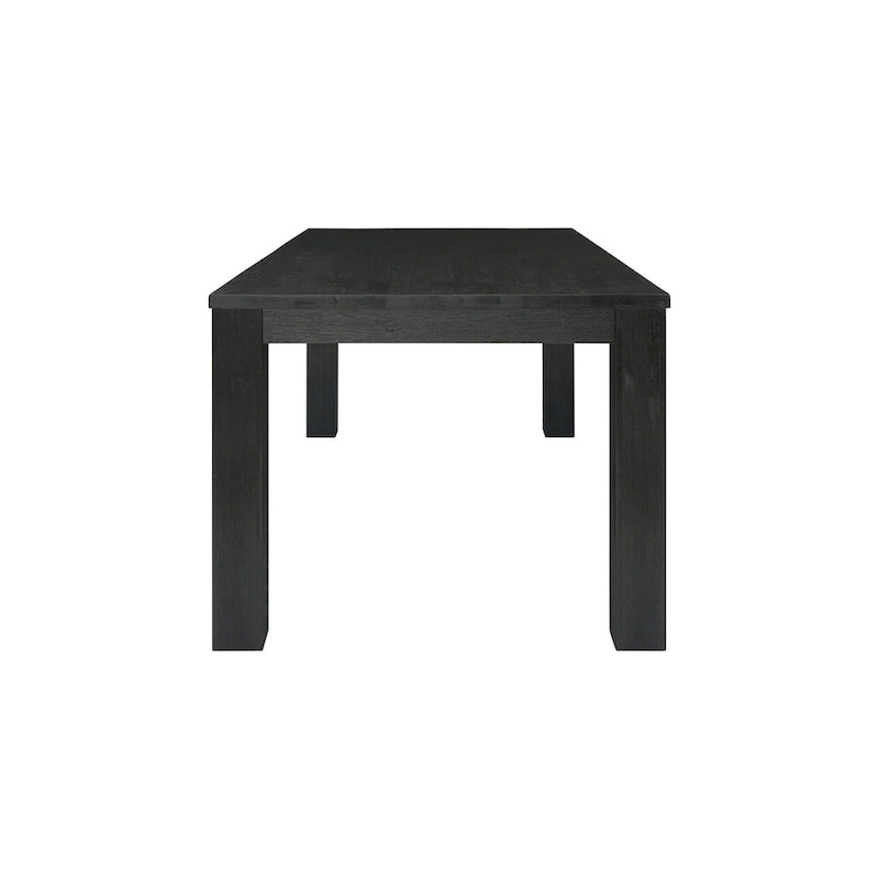 Solid Acacia Wood Extendable Butterfly Dining Table Brushed Smoke Farmhouse Style
