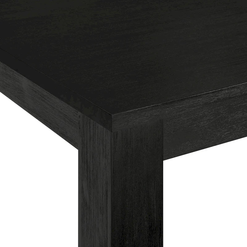 Solid Acacia Wood Extendable Butterfly Dining Table Brushed Smoke Farmhouse Style