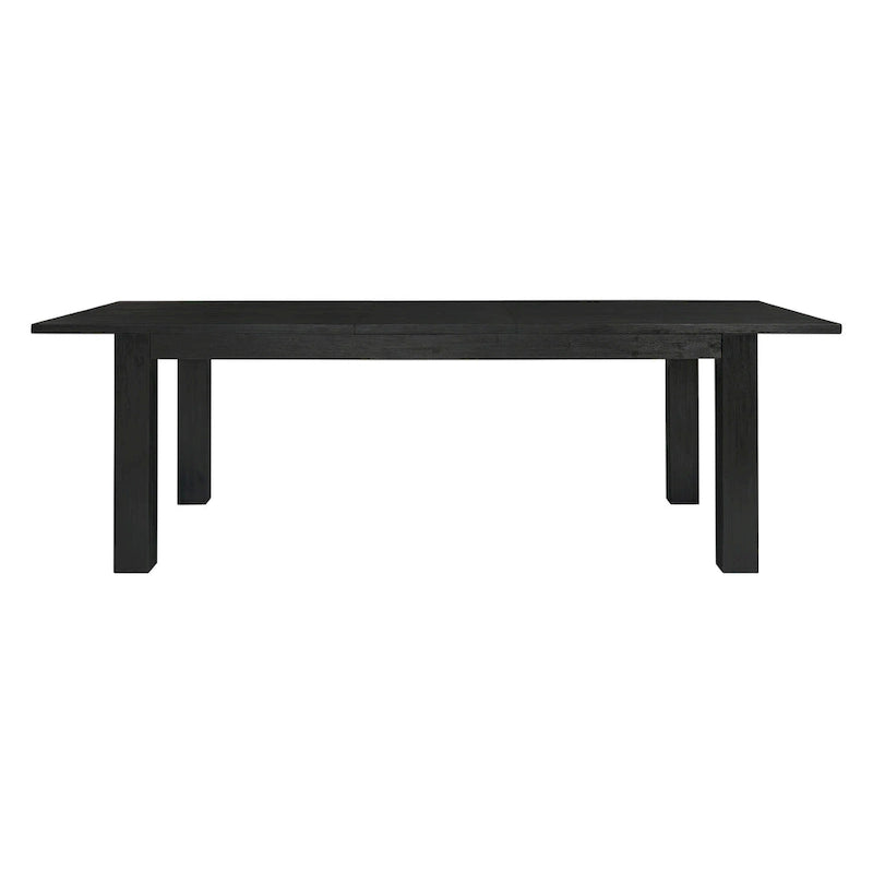 Solid Acacia Wood Extendable Butterfly Dining Table Brushed Smoke Farmhouse Style