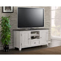 Farmhouse Rustic Solid Pine Wood 60-Inch TV Stand with Storage Cabinets