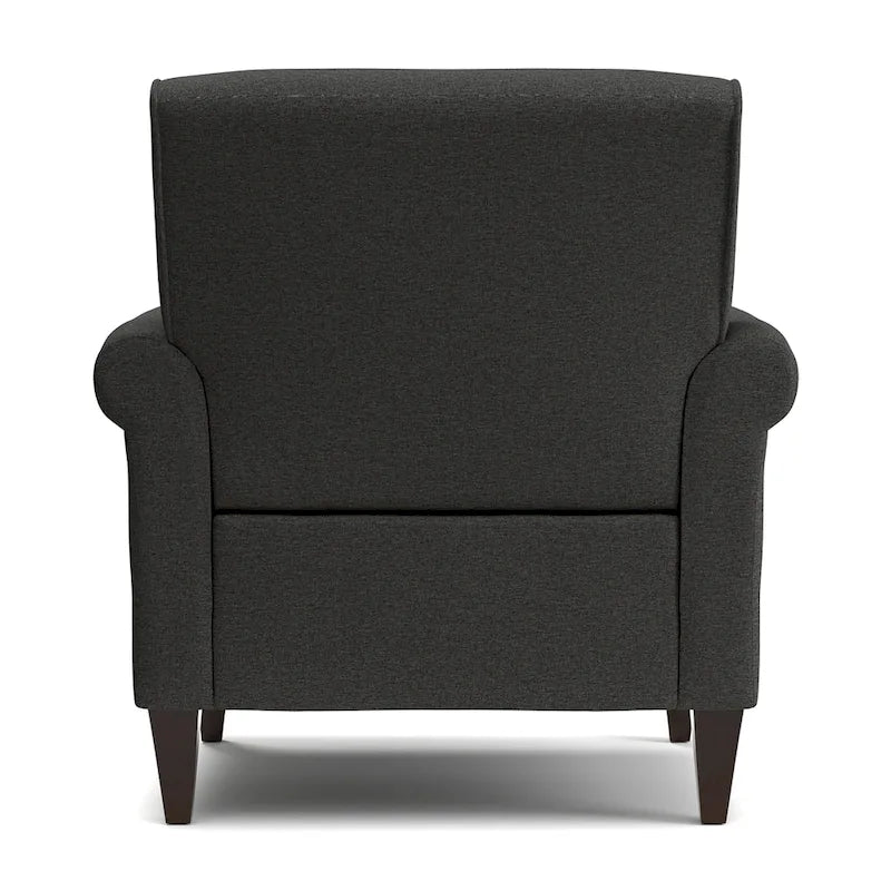 Transitional Upholstered Arm Chair with Nailhead Trim Taupe Grey Charcoal