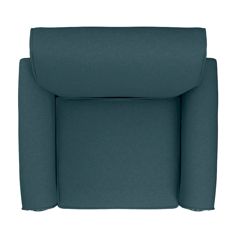 Transitional Upholstered Arm Chair with Nailhead Trim Taupe Grey Charcoal