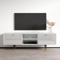 Modern High Gloss TV Stand Entertainment Center Console White Black
