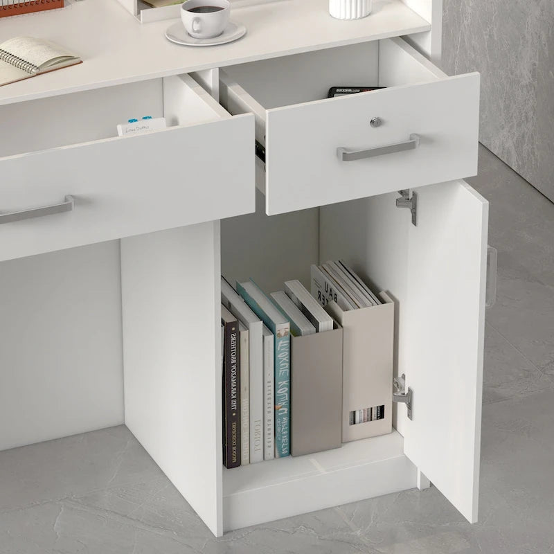 3-Drawer Reception Desk Reception Table Computer Writing Desk Working