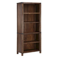 Rustic Industrial Tall Bookcase with Adjustable Shelves Walnut or White Finish