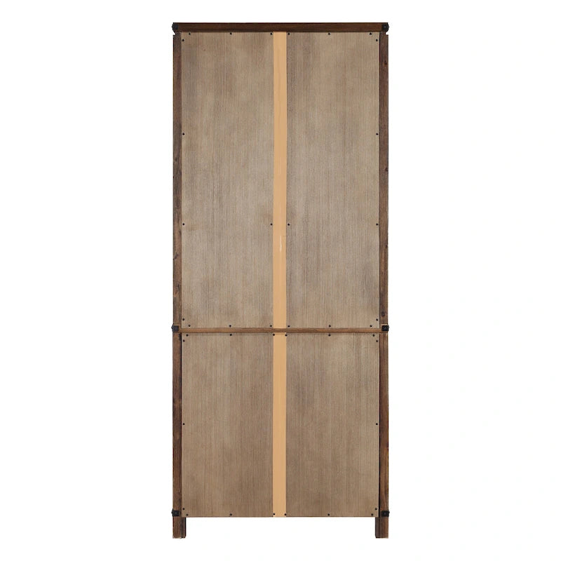 Rustic Industrial Tall Bookcase with Adjustable Shelves Walnut or White Finish