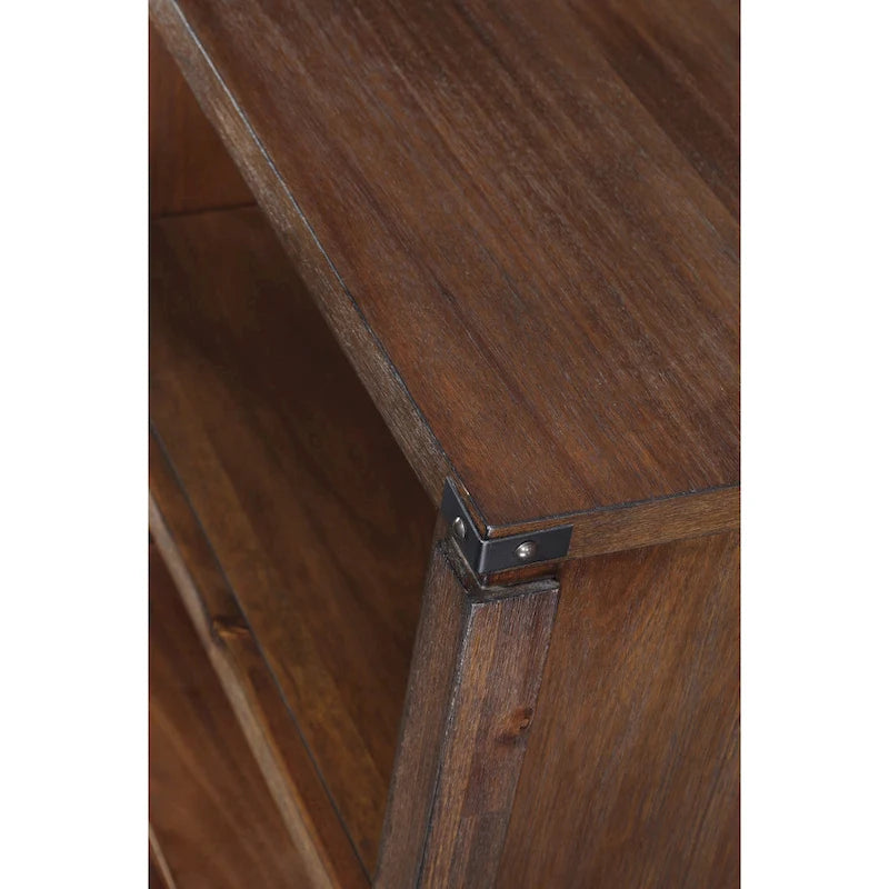 Rustic Industrial Tall Bookcase with Adjustable Shelves Walnut or White Finish