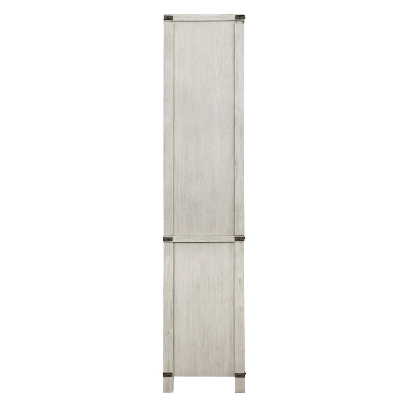 Rustic Industrial Tall Bookcase with Adjustable Shelves Walnut or White Finish