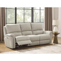 Zero Gravity Power Reclining Top Grain Leather Sofa with Adjustable Headrest