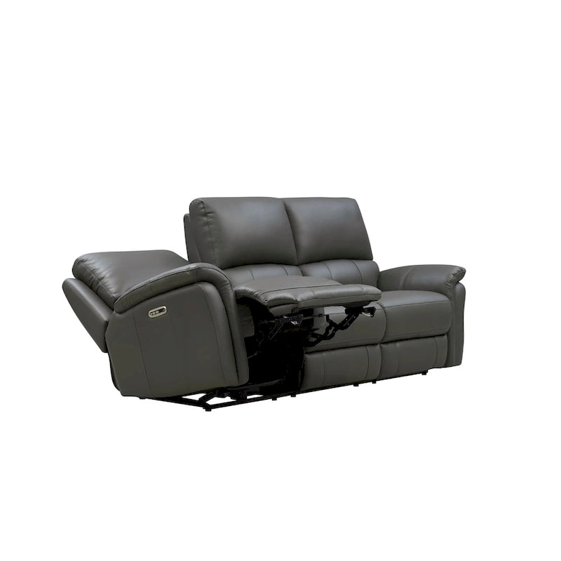 Zero Gravity Power Reclining Top Grain Leather Sofa with Adjustable Headrest
