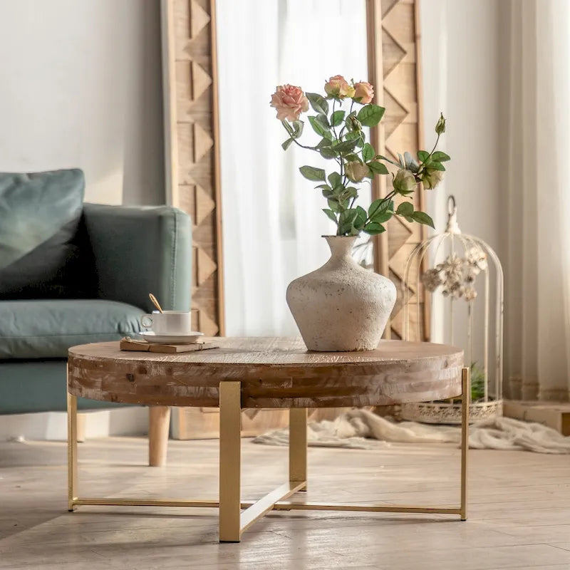 31.29Modern Retro Splicing Round Coffee Table