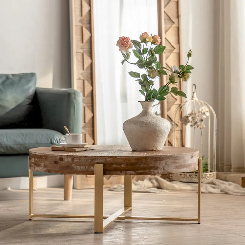 31.29Modern Retro Splicing Round Coffee Table