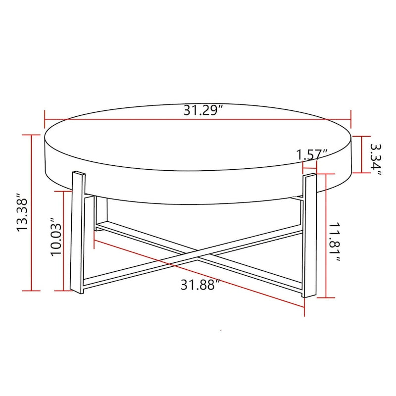 31.29Modern Retro Splicing Round Coffee Table