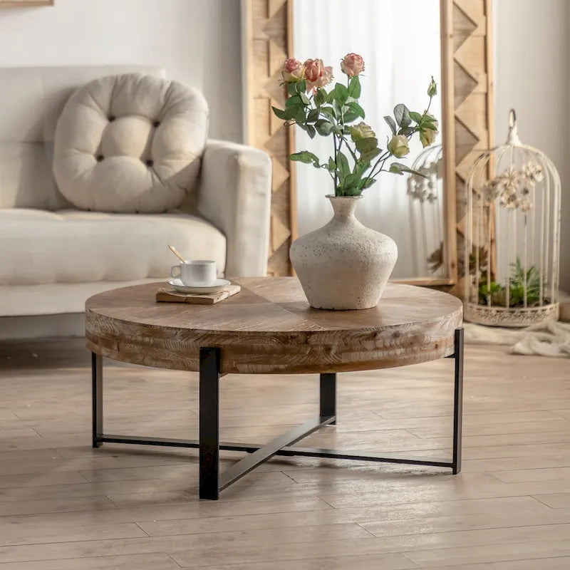 31.29Modern Retro Splicing Round Coffee Table