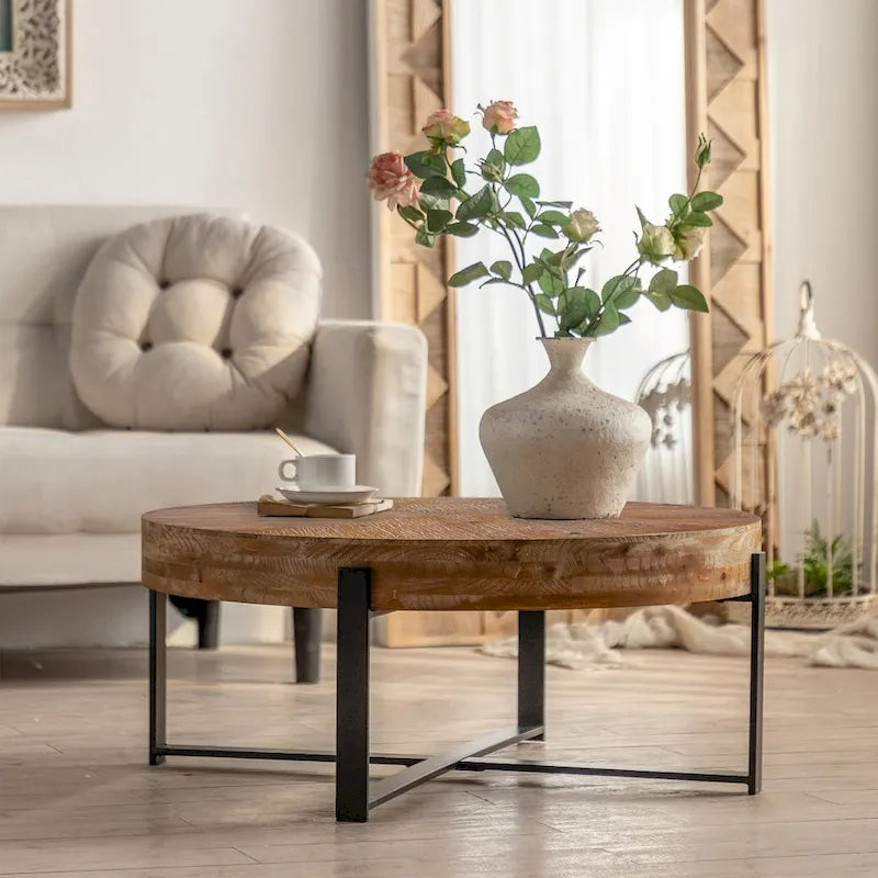 31.29Modern Retro Splicing Round Coffee Table