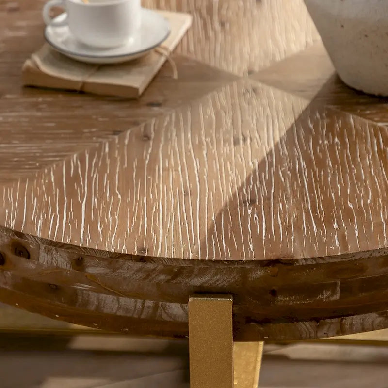 31.29Modern Retro Splicing Round Coffee Table